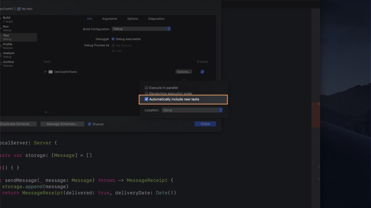 Automatically include new tests