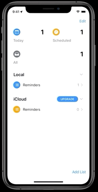 iOS13 系统 Reminder
