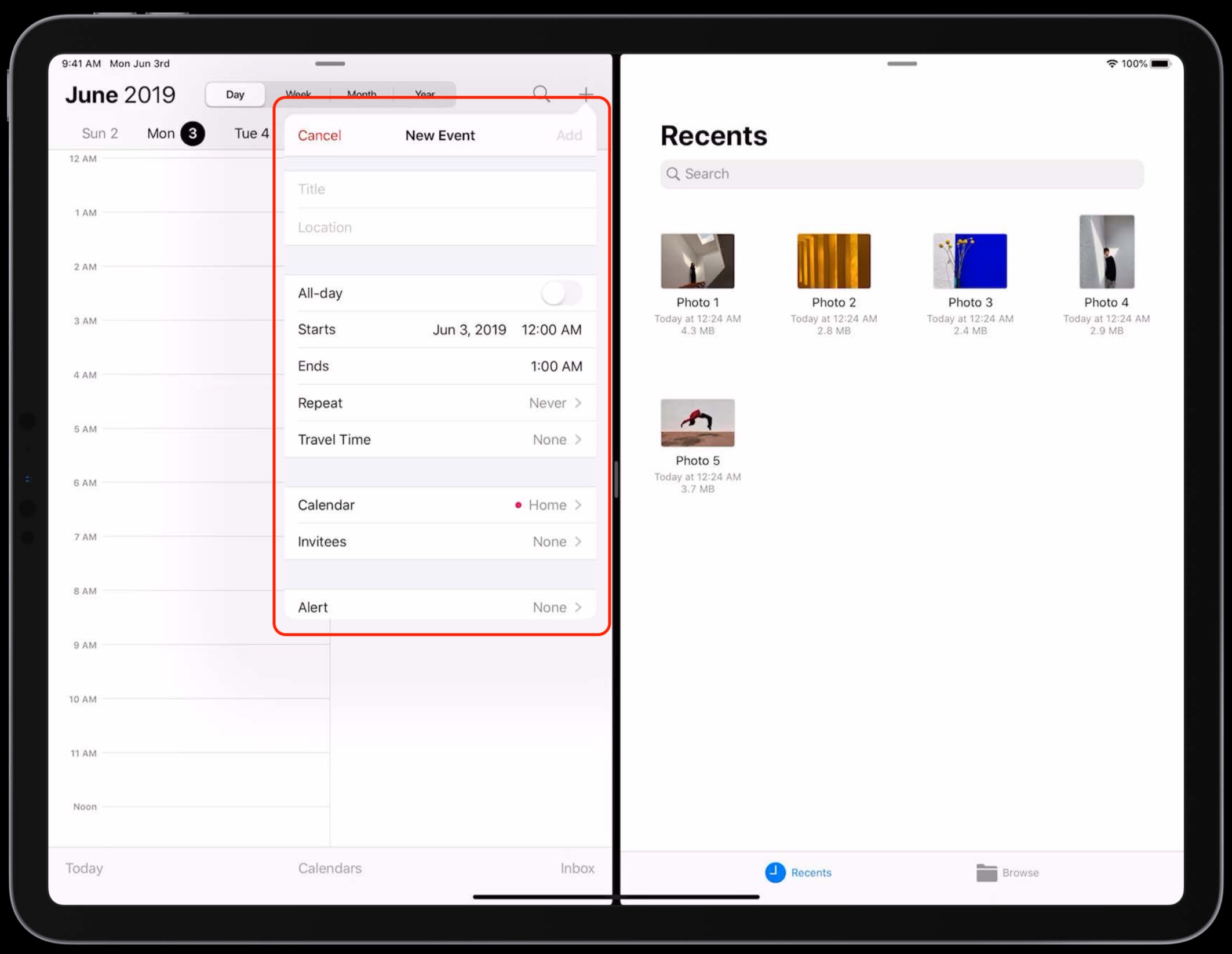 iPad regular width popover