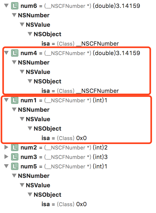 NSNumber变量状态