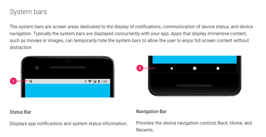 System bars