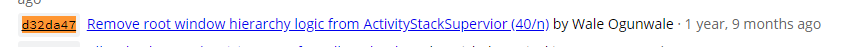ActivityStackSupervisor 逻辑抽离 commit log