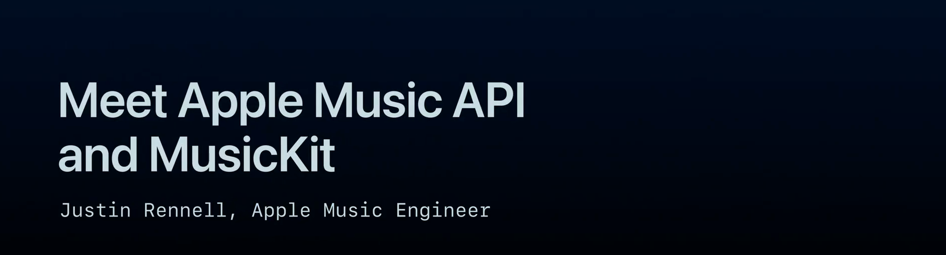  WWDC22 10148 Meet Apple Music API MusicKit 