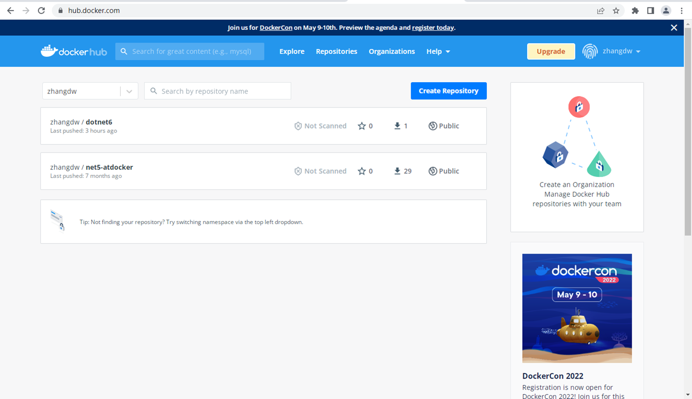  net6 docker 
