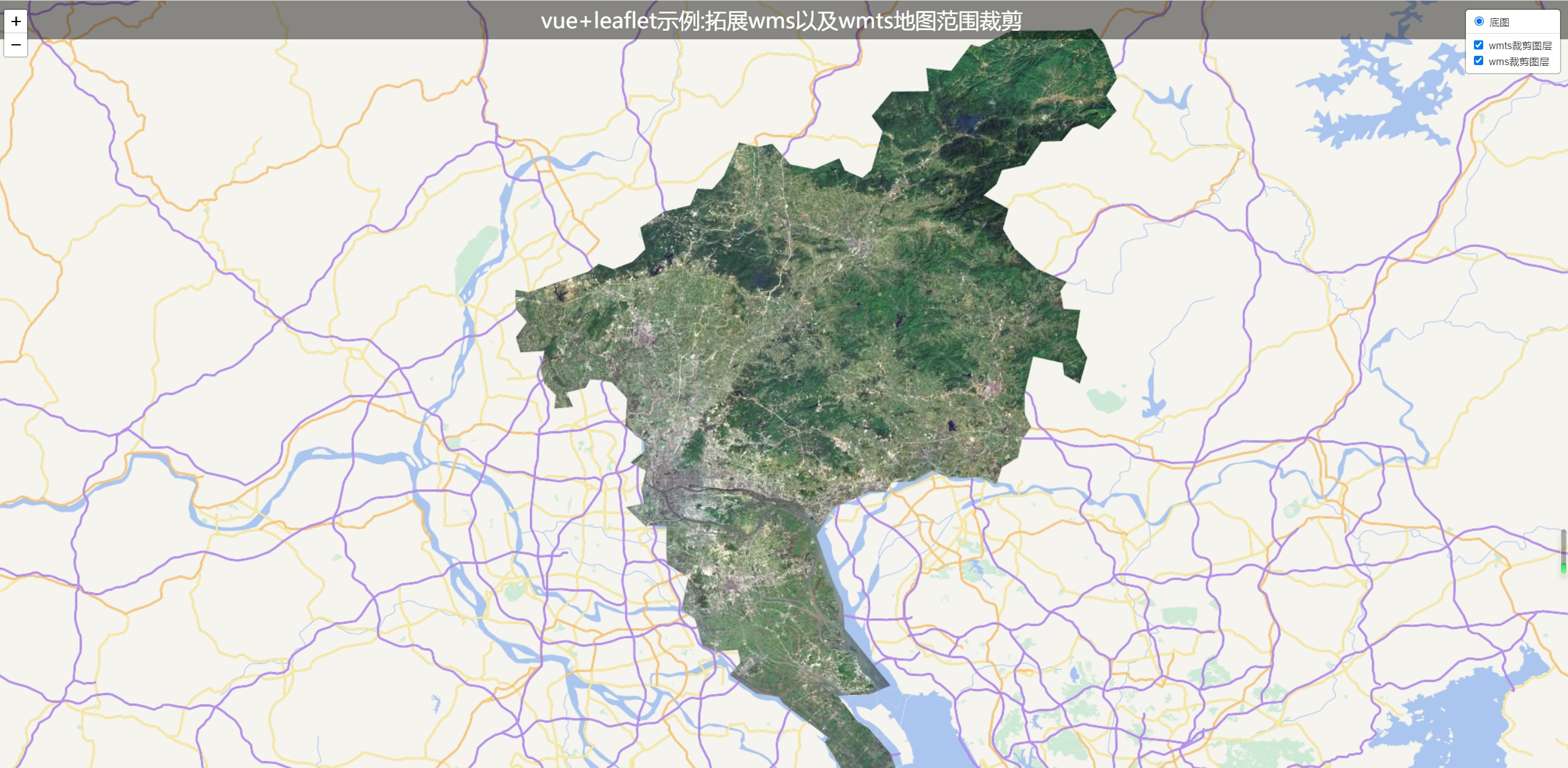 vue+leaflet示例:拓展wms以及wmts地图范围裁剪(附源码下载)